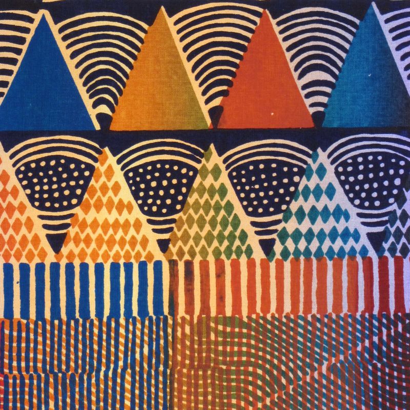 Kudhinda Zimbabwe Screen Prints Zig Zag Ghana Blue The African Fabric
