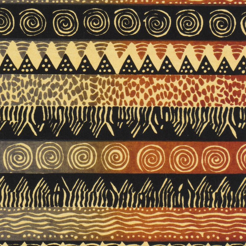 Kudhinda Zimbabwe Screen Prints Ndoro Stripe Natural The African