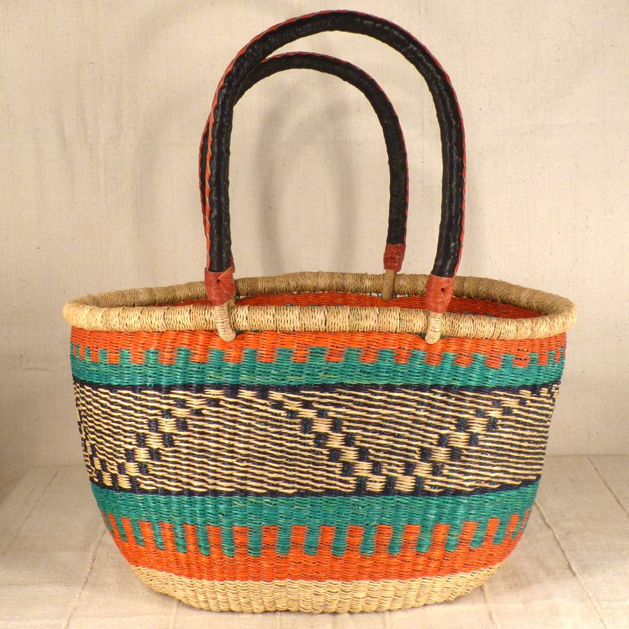 Oval Shopping Baskets Oval Large The African Fabric Shop