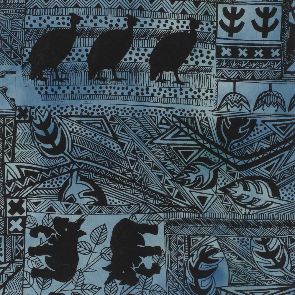 Amafu South African Handdyes Fine Animals Blue Tint The African