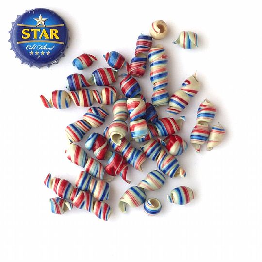 Photo for Recycled Plastic Beads Red/White/Blue