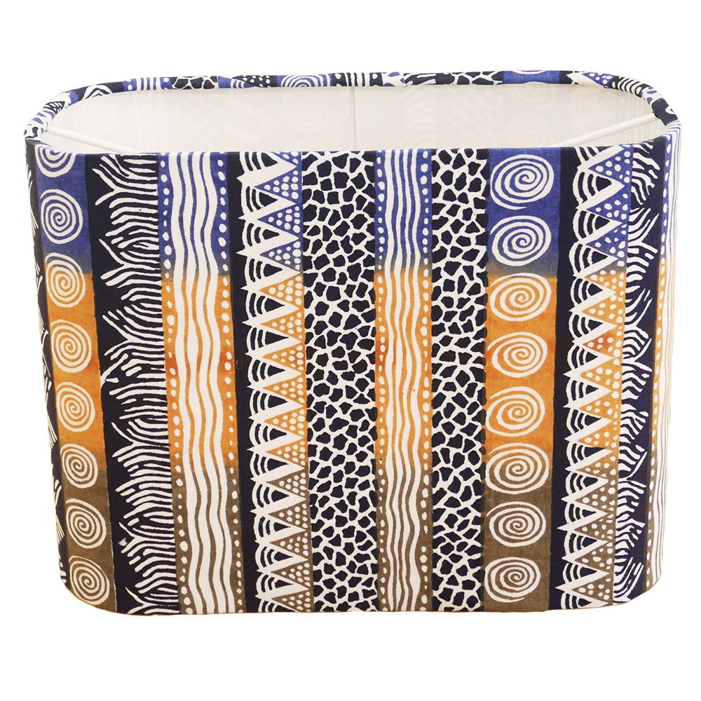 Lampshades Kudhinda Blue Steel Oblong Lampshade The African Fabric Shop