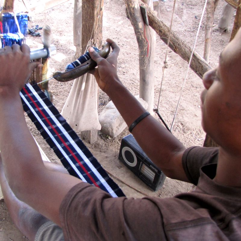 Strip weaving Daboya Ghana