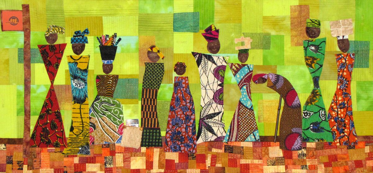 Leaving the Accra Quilt Show Helen Conway