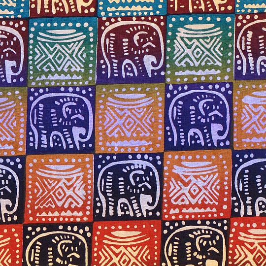 image for Elephant & Headrest Ghana Blue
