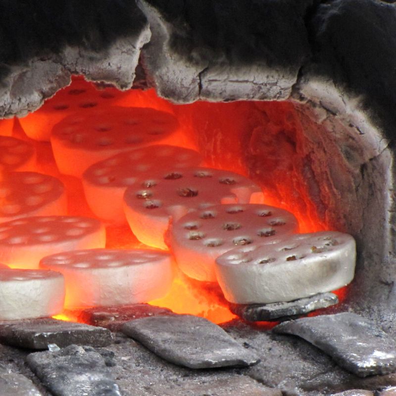 Firing recycled glass beads in the kiln