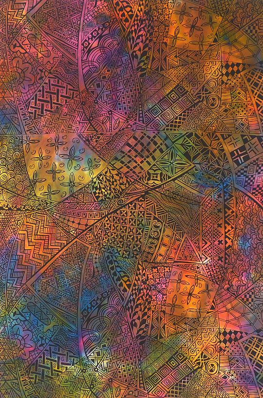 Amafu South African Handdyes Criss Cross Rainbow The African Fabric Shop