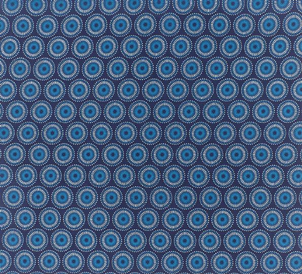 Shwe Shwe Colours Spirograph Navy Turquoise | The African Fabric Shop