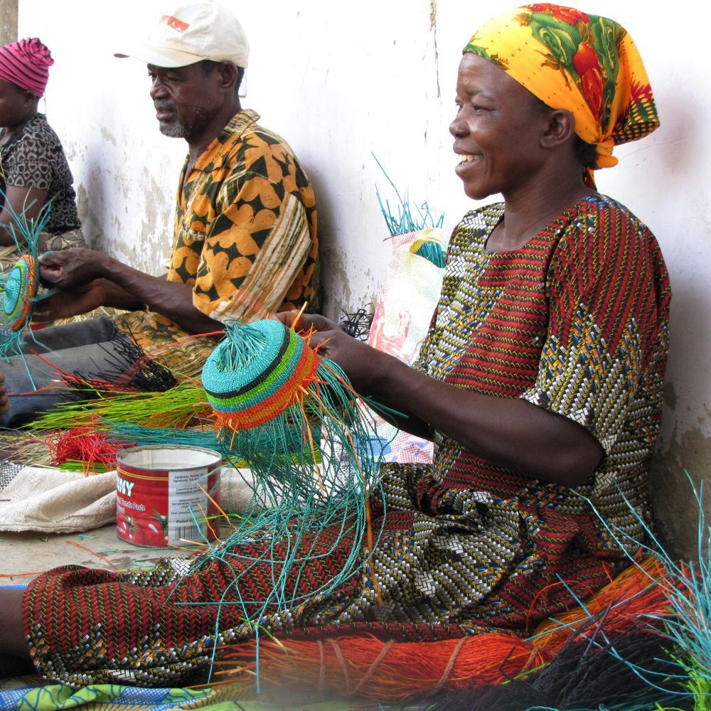 Basket weaving Bolgatanga Ghana