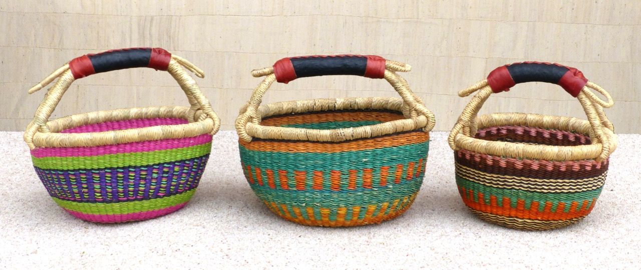 Round Market Baskets from Bolgatanga, Ghana