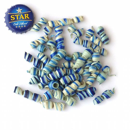 Plastic & Paper Beads Recycled Plastic Beads Blue The African Fabric Shop