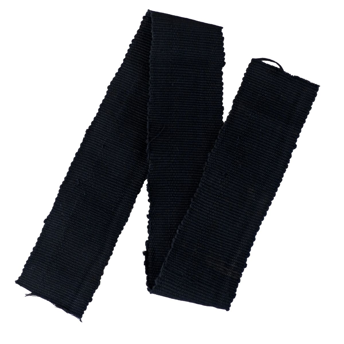 Handwoven Strip Cloth Pure Black Strip Cloth The African Fabric Shop