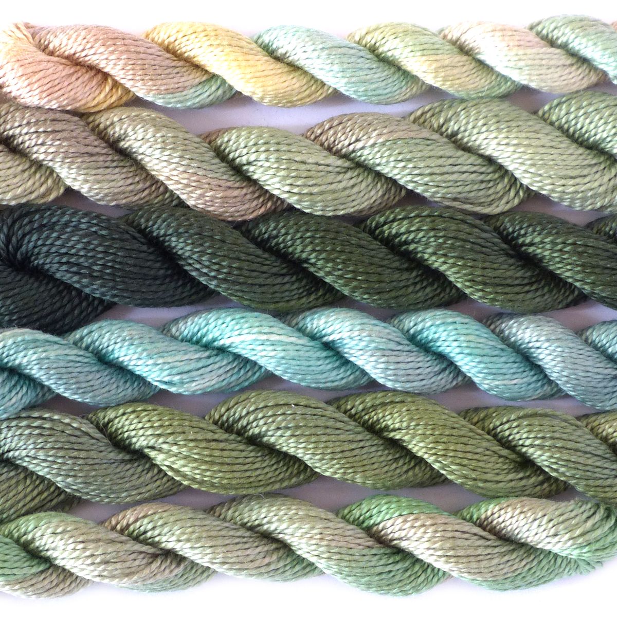 Chameleon Hand-dyed Threads Forest Floor Array | The African Fabric Shop